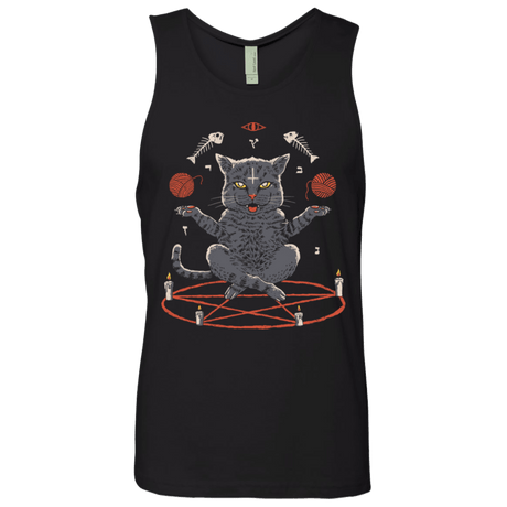 T-Shirts Black / S Devious Cat Men's Premium Tank Top