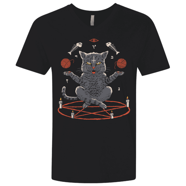 T-Shirts Black / X-Small Devious Cat Men's Premium V-Neck