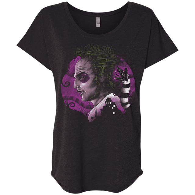 T-Shirts Vintage Black / X-Small Devious Ghost Triblend Dolman Sleeve