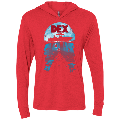 T-Shirts Vintage Red / X-Small Dex Triblend Long Sleeve Hoodie Tee