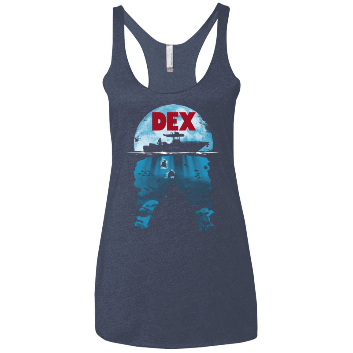 T-Shirts Vintage Navy / X-Small Dex Women's Triblend Racerback Tank
