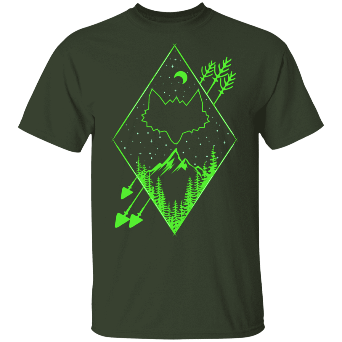 T-Shirts Forest / S Diamond Fox Arrows T-Shirt