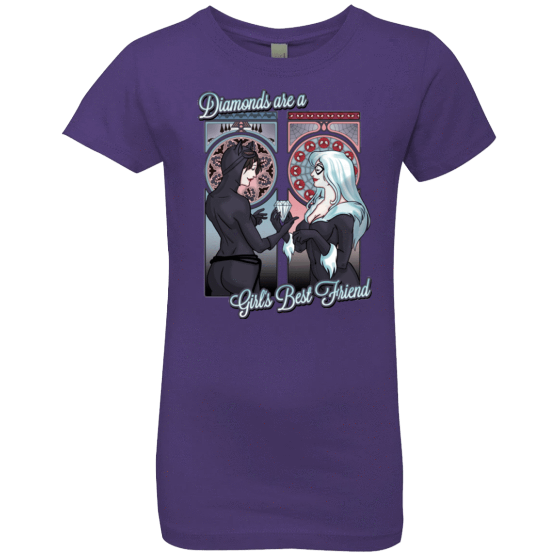 T-Shirts Purple Rush / YXS Diamonds are a Girl's Best Friend Girls Premium T-Shirt