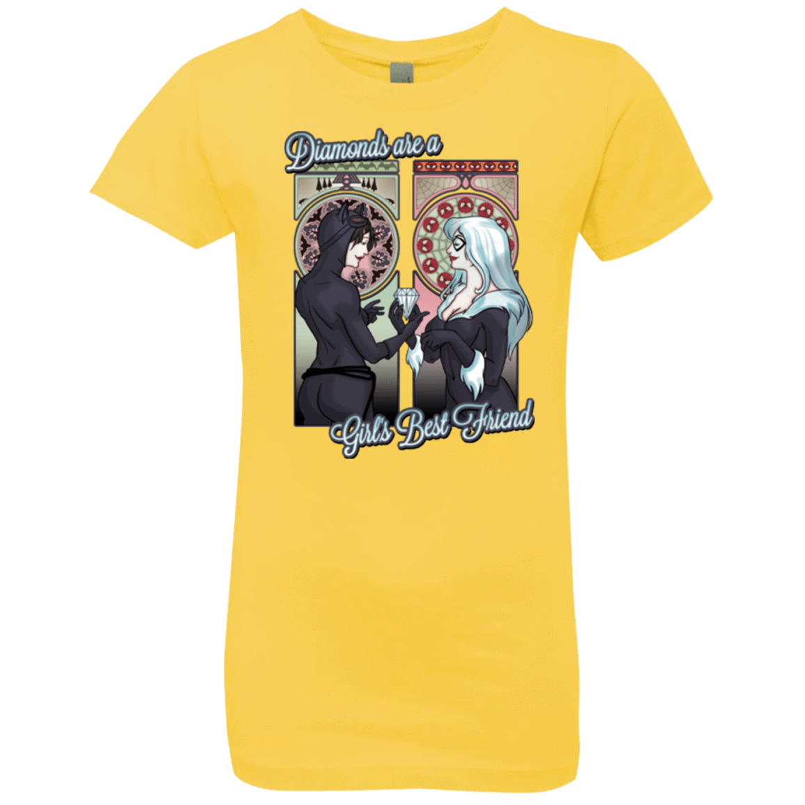 T-Shirts Vibrant Yellow / YXS Diamonds are a Girl's Best Friend Girls Premium T-Shirt