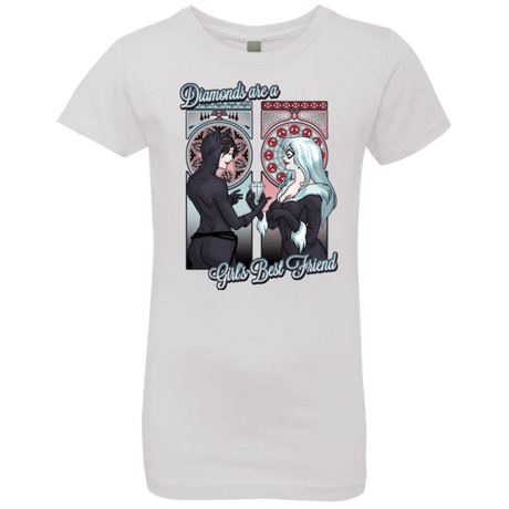 T-Shirts White / YXS Diamonds are a Girl's Best Friend Girls Premium T-Shirt