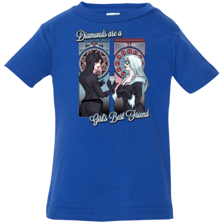 T-Shirts Royal / 6 Months Diamonds are a Girl's Best Friend Infant Premium T-Shirt