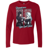 T-Shirts Cardinal / Small Diamonds are a Girl's Best Friend Men's Premium Long Sleeve