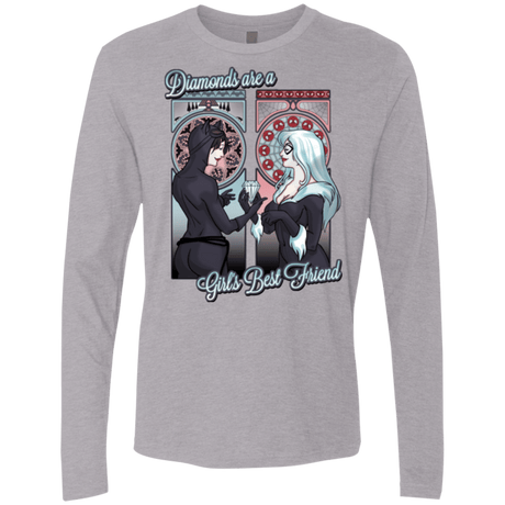 T-Shirts Heather Grey / Small Diamonds are a Girl's Best Friend Men's Premium Long Sleeve