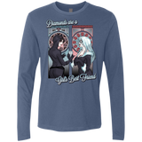 T-Shirts Indigo / Small Diamonds are a Girl's Best Friend Men's Premium Long Sleeve