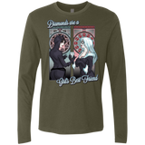 T-Shirts Military Green / Small Diamonds are a Girl's Best Friend Men's Premium Long Sleeve