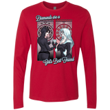 T-Shirts Red / Small Diamonds are a Girl's Best Friend Men's Premium Long Sleeve