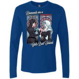 T-Shirts Royal / Small Diamonds are a Girl's Best Friend Men's Premium Long Sleeve