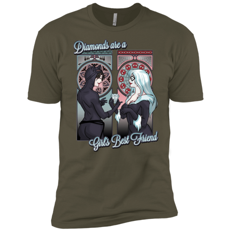 T-Shirts Military Green / X-Small Diamonds are a Girl's Best Friend Men's Premium T-Shirt