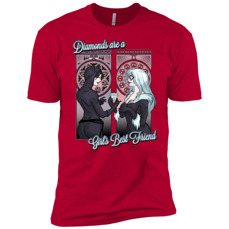 T-Shirts Red / X-Small Diamonds are a Girl's Best Friend Men's Premium T-Shirt