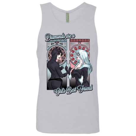 T-Shirts Heather Grey / Small Diamonds are a Girl's Best Friend Men's Premium Tank Top