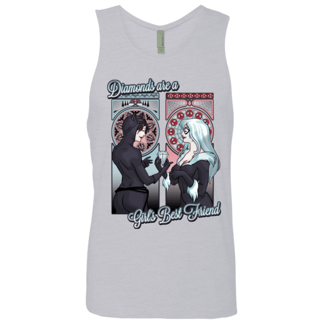 T-Shirts Heather Grey / Small Diamonds are a Girl's Best Friend Men's Premium Tank Top