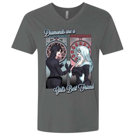 T-Shirts Heavy Metal / X-Small Diamonds are a Girl's Best Friend Men's Premium V-Neck
