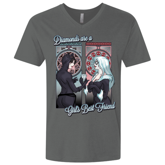T-Shirts Heavy Metal / X-Small Diamonds are a Girl's Best Friend Men's Premium V-Neck