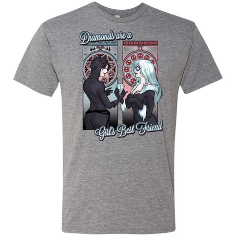 T-Shirts Premium Heather / Small Diamonds are a Girl's Best Friend Men's Triblend T-Shirt