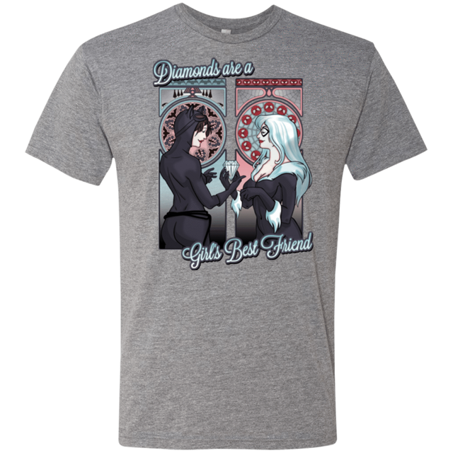 T-Shirts Premium Heather / Small Diamonds are a Girl's Best Friend Men's Triblend T-Shirt