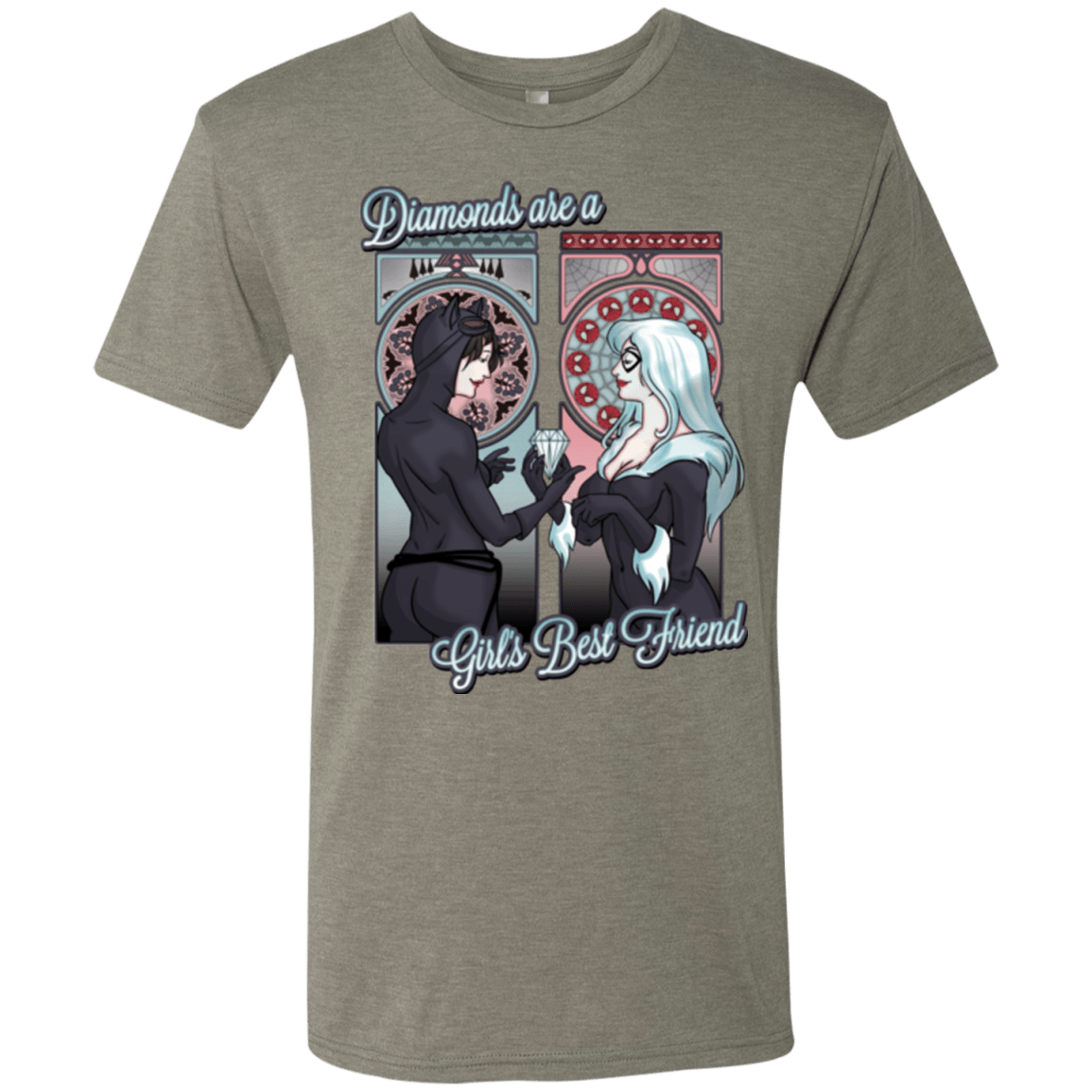 T-Shirts Venetian Grey / Small Diamonds are a Girl's Best Friend Men's Triblend T-Shirt