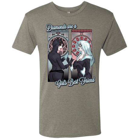 T-Shirts Venetian Grey / Small Diamonds are a Girl's Best Friend Men's Triblend T-Shirt