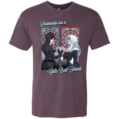 T-Shirts Vintage Purple / Small Diamonds are a Girl's Best Friend Men's Triblend T-Shirt