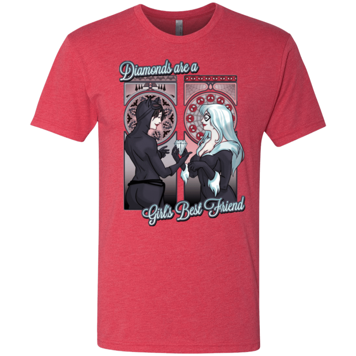 T-Shirts Vintage Red / Small Diamonds are a Girl's Best Friend Men's Triblend T-Shirt