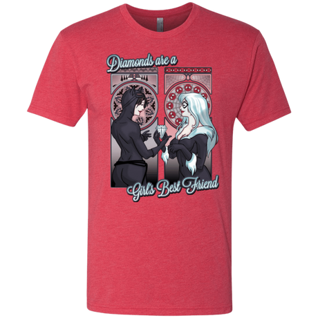 T-Shirts Vintage Red / Small Diamonds are a Girl's Best Friend Men's Triblend T-Shirt