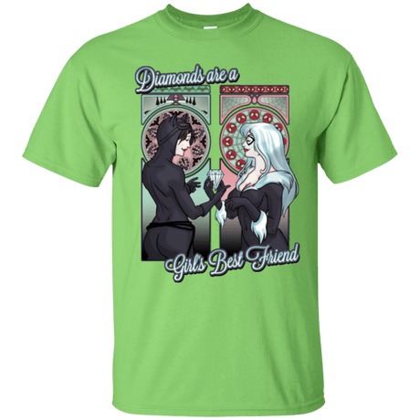 T-Shirts Lime / Small Diamonds are a Girl's Best Friend T-Shirt