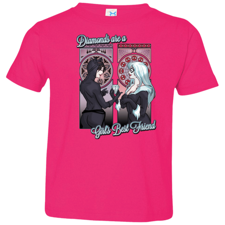 T-Shirts Hot Pink / 2T Diamonds are a Girl's Best Friend Toddler Premium T-Shirt