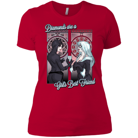 T-Shirts Red / X-Small Diamonds are a Girl's Best Friend Women's Premium T-Shirt