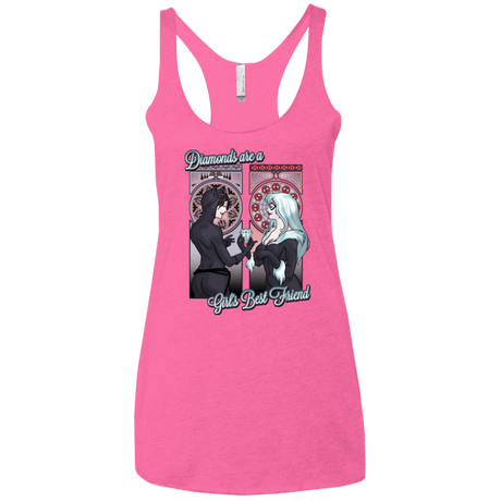 T-Shirts Vintage Pink / X-Small Diamonds are a Girl's Best Friend Women's Triblend Racerback Tank