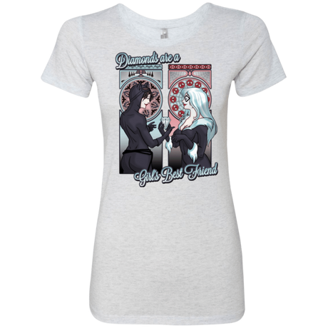 T-Shirts Heather White / Small Diamonds are a Girl's Best Friend Women's Triblend T-Shirt