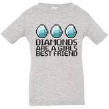 T-Shirts Heather Grey / 6 Months Diamonds Are A Girls Best Friend Infant Premium T-Shirt