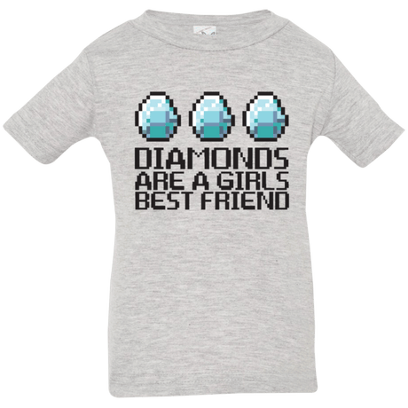 T-Shirts Heather Grey / 6 Months Diamonds Are A Girls Best Friend Infant Premium T-Shirt