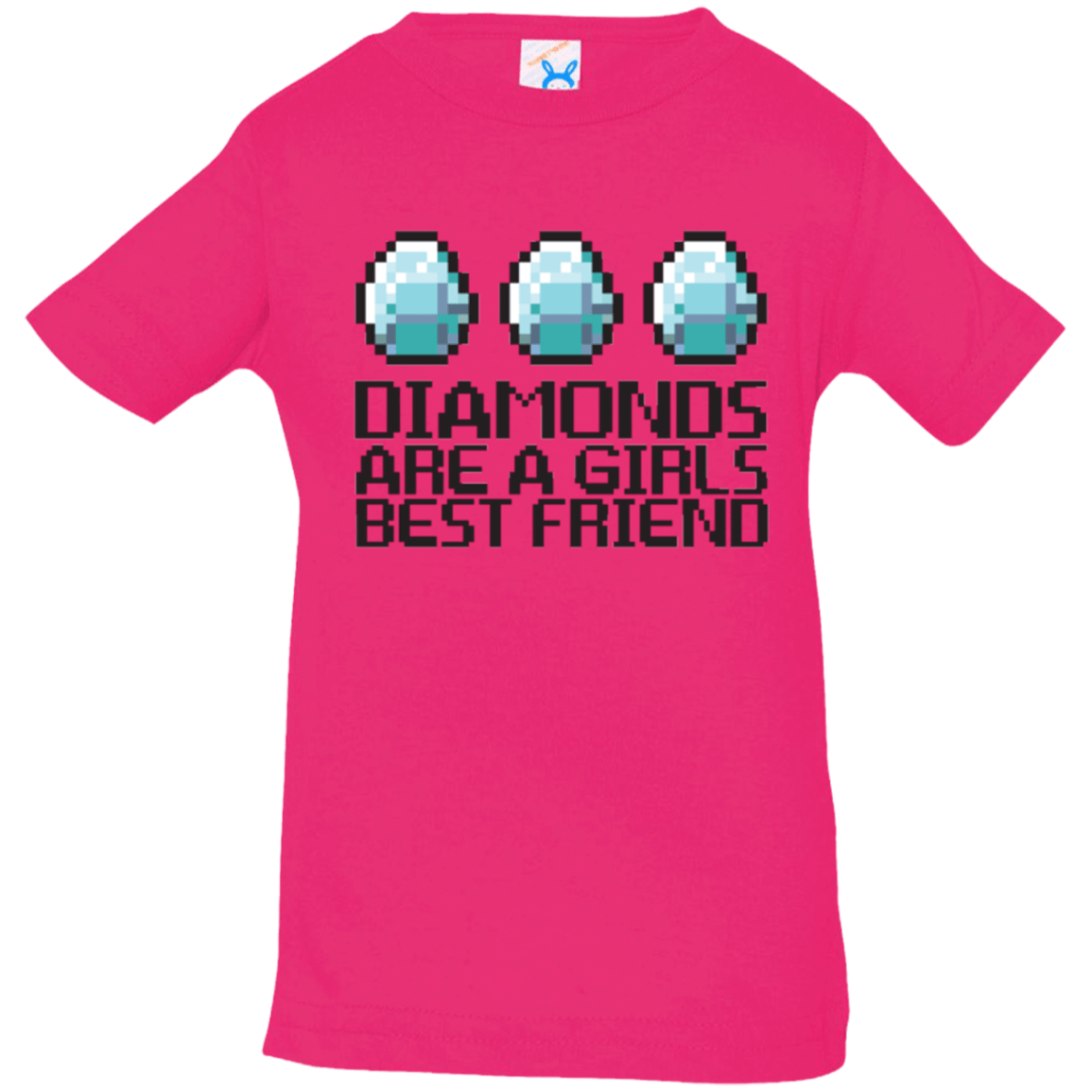 T-Shirts Hot Pink / 6 Months Diamonds Are A Girls Best Friend Infant Premium T-Shirt