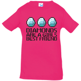 T-Shirts Hot Pink / 6 Months Diamonds Are A Girls Best Friend Infant Premium T-Shirt