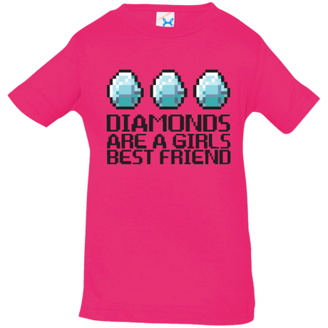 T-Shirts Hot Pink / 6 Months Diamonds Are A Girls Best Friend Infant Premium T-Shirt
