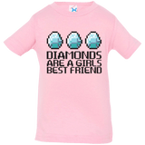 T-Shirts Pink / 6 Months Diamonds Are A Girls Best Friend Infant Premium T-Shirt
