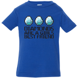 T-Shirts Royal / 6 Months Diamonds Are A Girls Best Friend Infant Premium T-Shirt