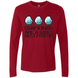 T-Shirts Cardinal / Small Diamonds Are A Girls Best Friend Men's Premium Long Sleeve
