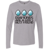T-Shirts Heather Grey / Small Diamonds Are A Girls Best Friend Men's Premium Long Sleeve