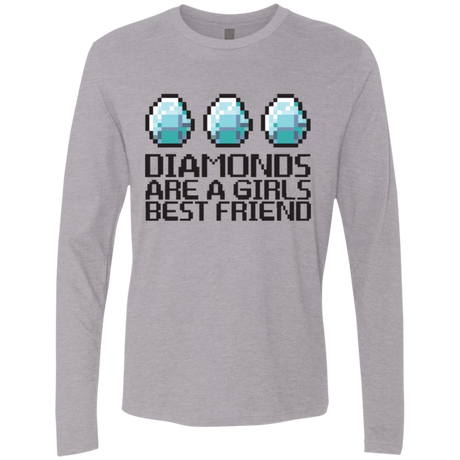 T-Shirts Heather Grey / Small Diamonds Are A Girls Best Friend Men's Premium Long Sleeve