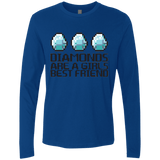 T-Shirts Royal / Small Diamonds Are A Girls Best Friend Men's Premium Long Sleeve