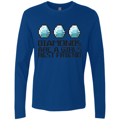 T-Shirts Royal / Small Diamonds Are A Girls Best Friend Men's Premium Long Sleeve
