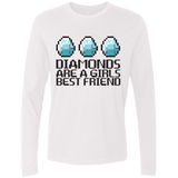 T-Shirts White / Small Diamonds Are A Girls Best Friend Men's Premium Long Sleeve