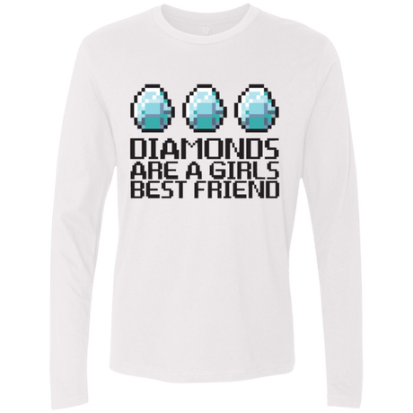 T-Shirts White / Small Diamonds Are A Girls Best Friend Men's Premium Long Sleeve