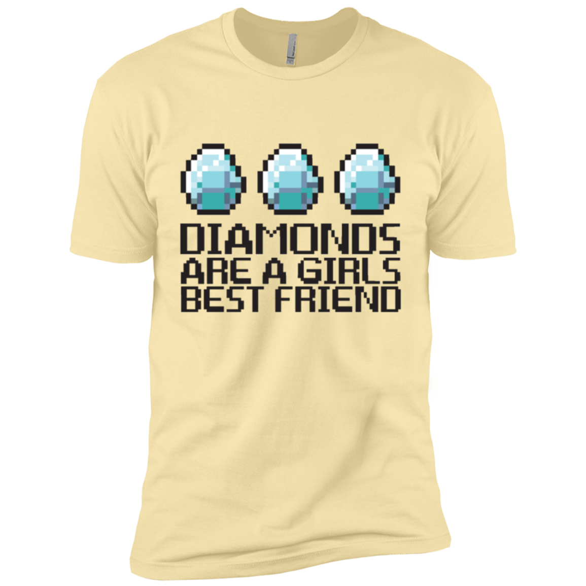 T-Shirts Banana Cream / X-Small Diamonds Are A Girls Best Friend Men's Premium T-Shirt