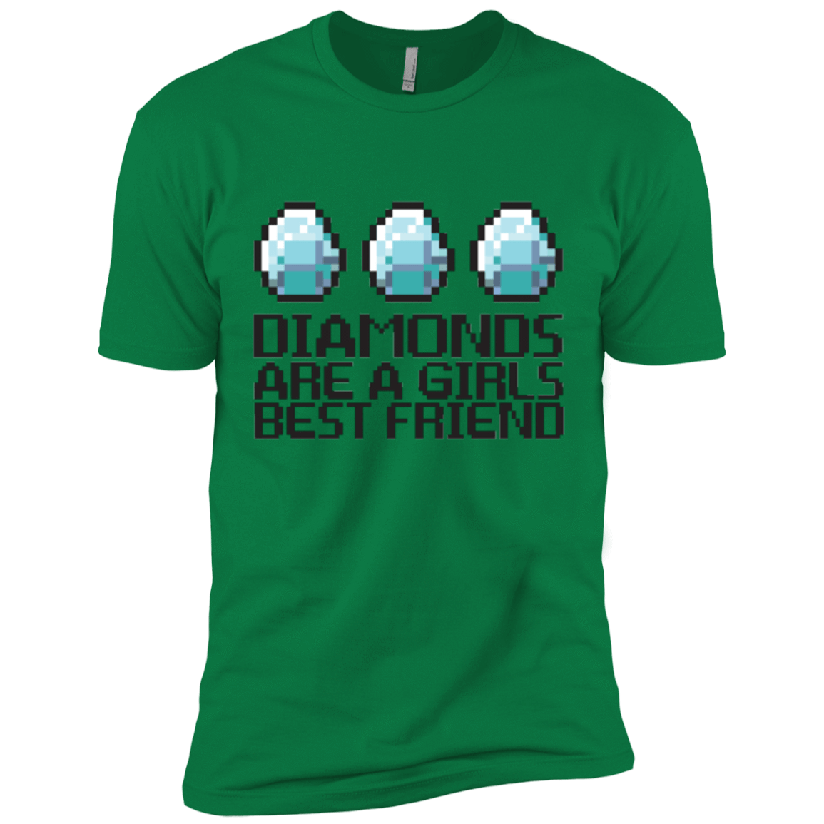 T-Shirts Kelly Green / X-Small Diamonds Are A Girls Best Friend Men's Premium T-Shirt